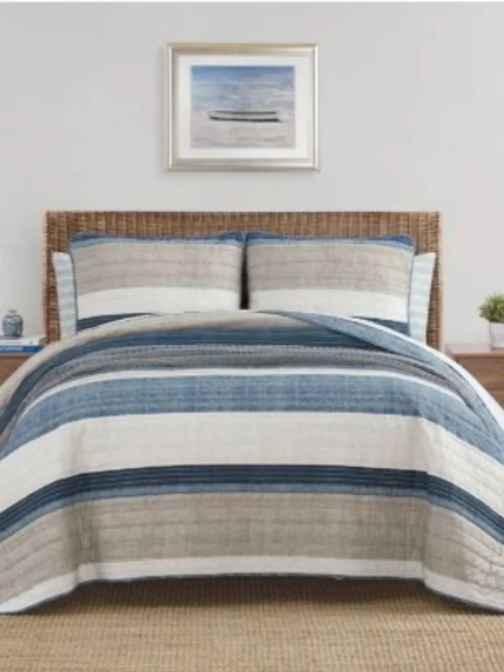 Nautica - Ridgeport Collection - Quilt Set - 100% Cotton, Reversible, All Season